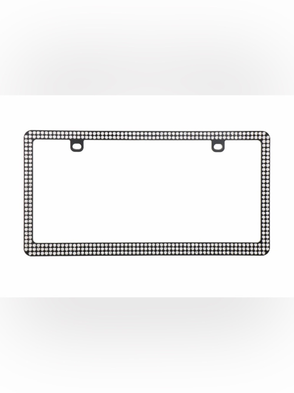 Auto Drive License Plate Frame - Black Bedazzled Trim